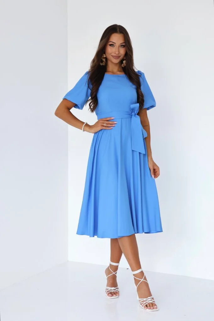 Blauwe midi-jurk DANA Collection